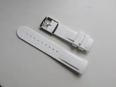 Moonswatch gummi strap vit