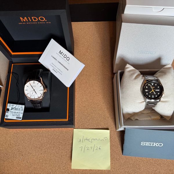 [WTS] Mido Belluna 2 Small Seconds, Seiko SRPE53 "Dress KX"…