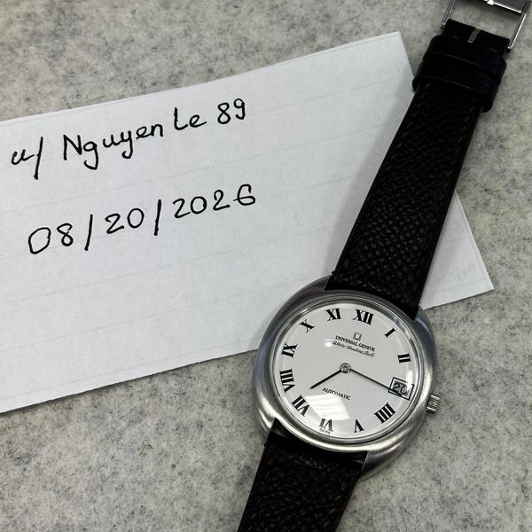 [WTS] Universal Geneve White Shadow Date Automatic Micro Ro…