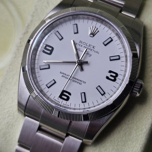 FS: Like NOS 2008 Rolex Air King white Arabic Dial / Engine…