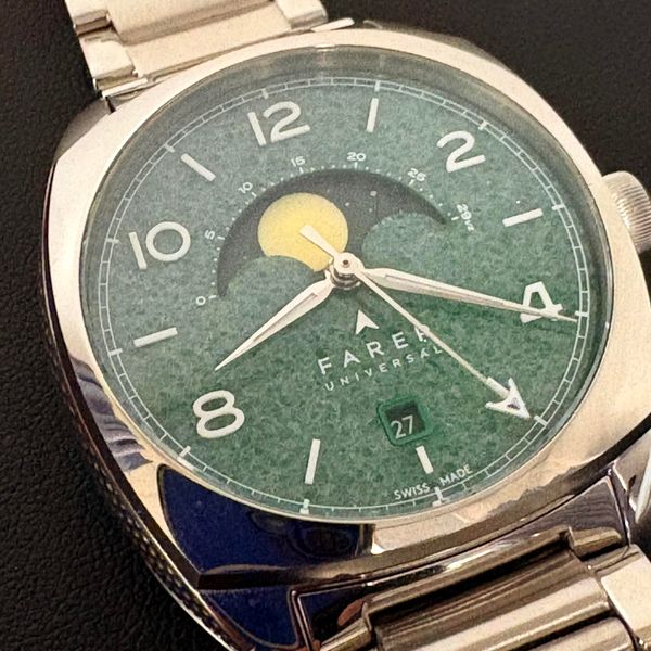 [WTS] Farer Baily Moonphase in green Aventurine, B&P