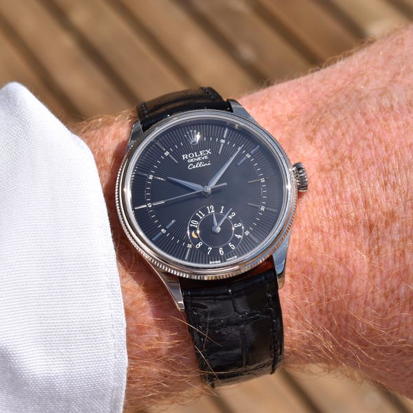 [WTS] 2017 Rolex Cellini Dual Time 39mm 18K White Gold Blac…