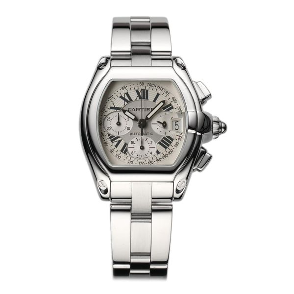 Cartier Roadster 43mm XL Chronograph Steel Silver Dial W620…