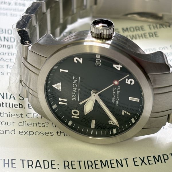 FSOT Bremont Solo 37, black dial on bracelet with boxes, ca…