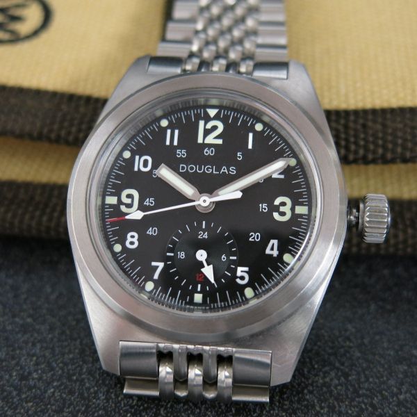 Wolbrook Douglas Outrider Black dial mecaquartz 38mm With b…