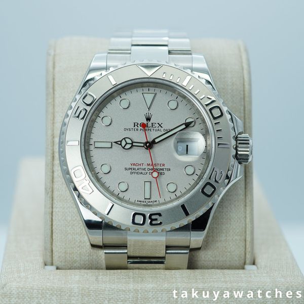 FSOT: Rolex 116622 YACHTMASTER STAINLESS STEEL PLATINUM BEZ…