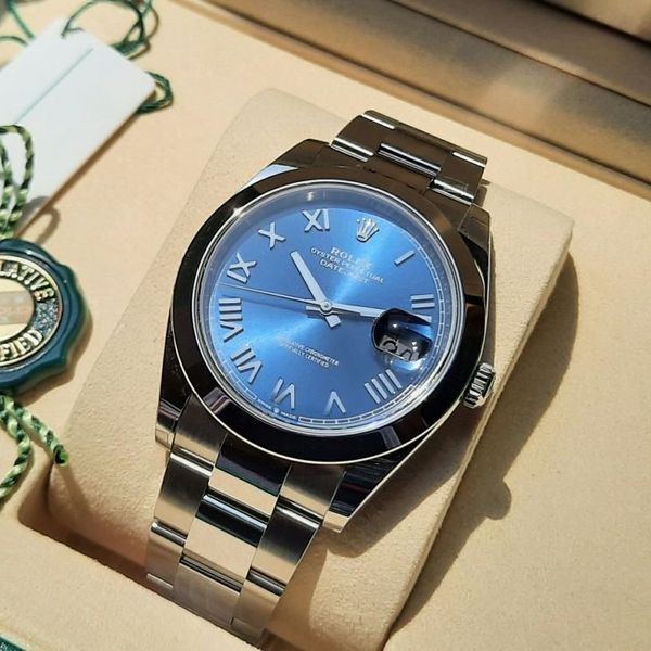 Rolex Datejust 41 Bright Blue Ref. 126300 LC100 neu, ungetr…
