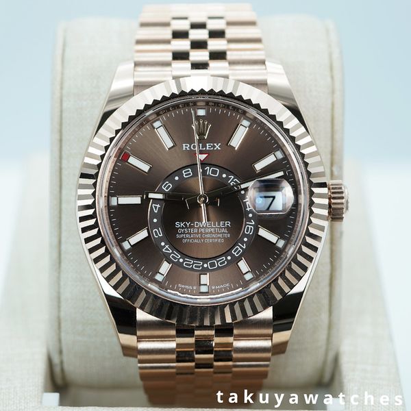 FSOT:BNIB Rolex 336935 SKY-DWELLER ROSE GOLD CHOCOLATE DIAL…