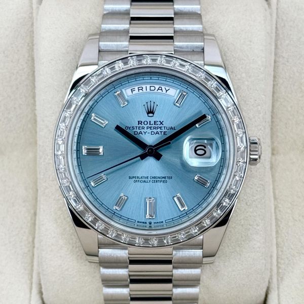 FSOT:2022 Rolex Day-Date 40mm 228396TBR Ice Blue Diamond Ba…