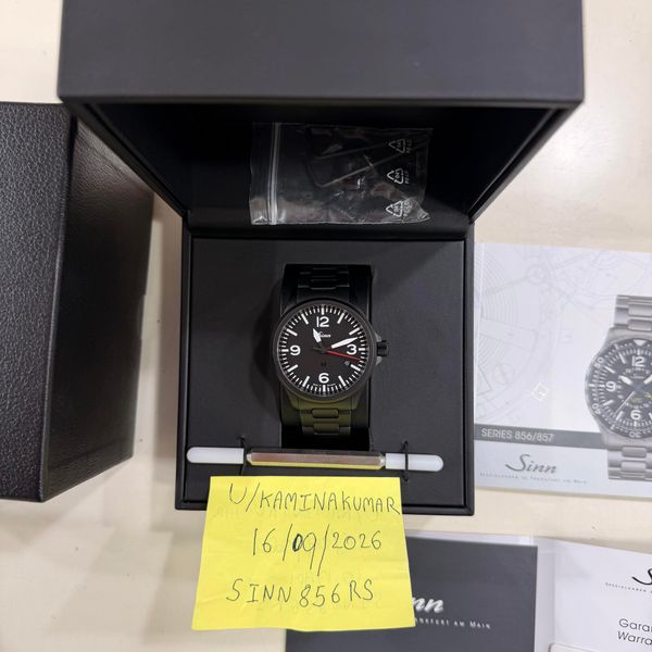 [WTS] SINN 856 RS - FULLY TEGIMENTED BLACK - MINT / FULL KI…