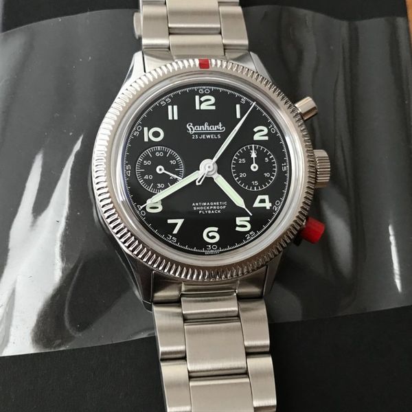 Hanhart 417ES Flyback 39mm Full-Set 6/25 wie neu und ungetr…