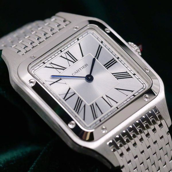 FSOT: 2026 NEW UNWORN Cartier Santos-Dumont Silver Dial Pla…
