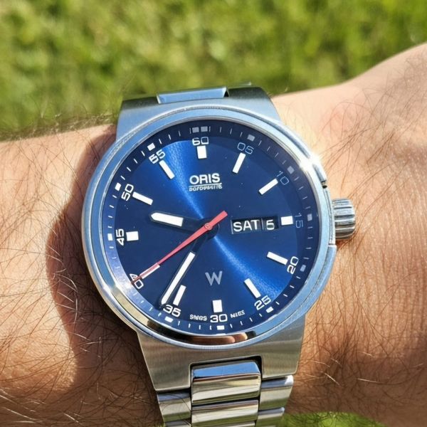 WTS- Oris Williams F1 Team Day Date Blue Dial Stainless Ste…