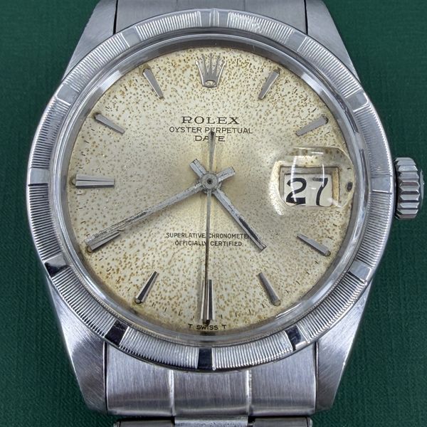 1965 Silver Patina Dial Rolex Oyster Perpetual Date 34mm 15…