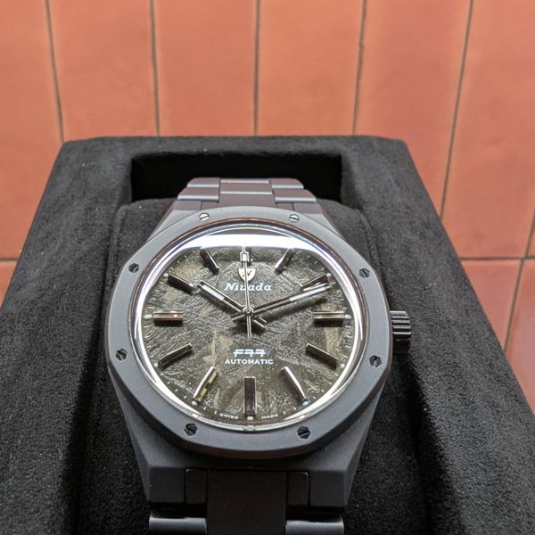 [WTS] Nivada Grenchen F77 Black Ceramic, Meteorite Dial - L…
