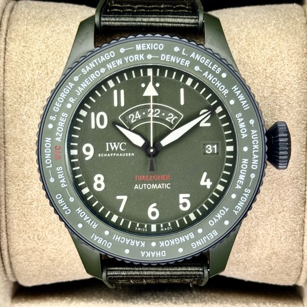 FSOT:2024 IWC Timezoner Top Gun Woodland Pilot's 46mm IW395…