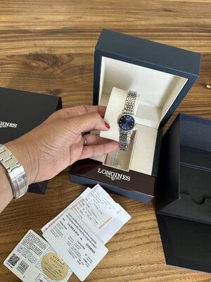 Damklocka La Grande Classique de Longines 24mm steel/navy/d…