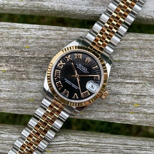 FS: 2009 Rolex 178271 Datejust 31 18k Rose Gold & Steel Bla…