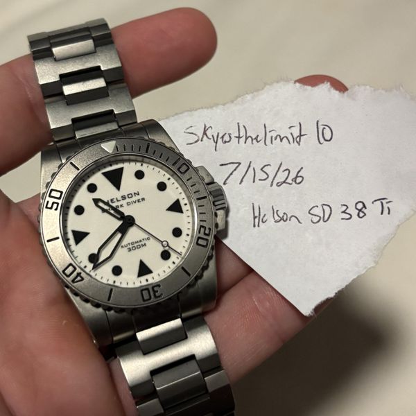 [WTS] Helson Shark Diver 38 Titanium - Full Lume Dial