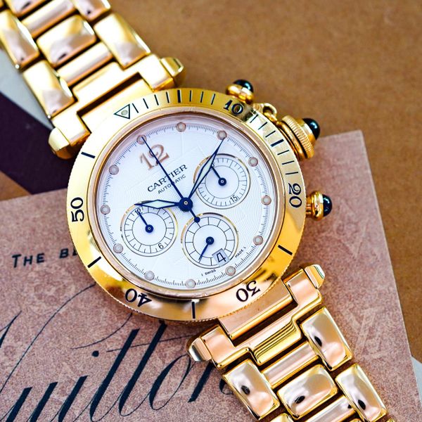 [WTS] Cartier Pasha Diver Chronograph 18k Yellow Gold W3014…