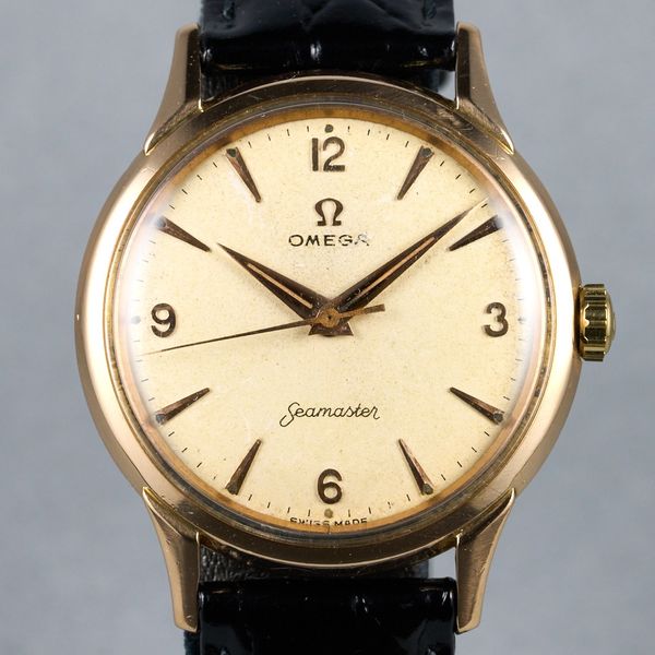 FS: 1950s Omega 18k Rose Gold Seamaster Cal 284 French Case