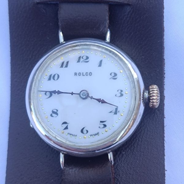[WTS] 1916 Rolex Rolco Trench Watch - 27mm Sterling Silver …