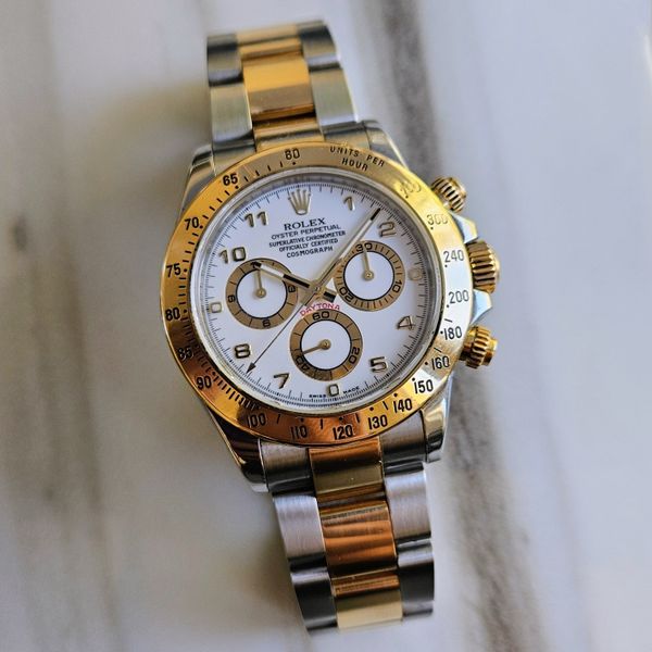 FS: Rolex Daytona 116523 – White Arabic Racing Dial – Yello…