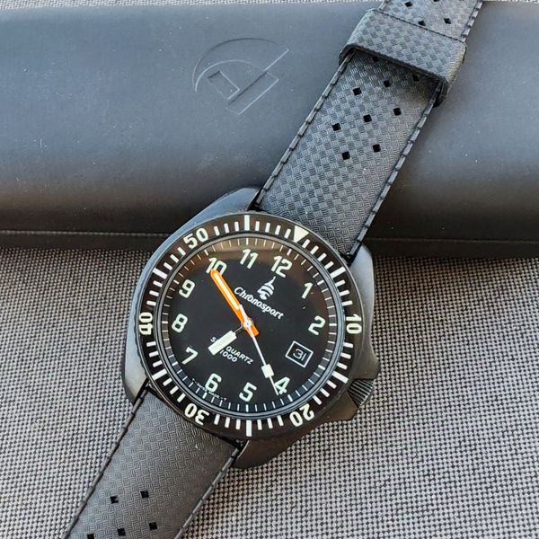 FS: Very Rare Vintage Original Chronosport Sea Quartz Black…