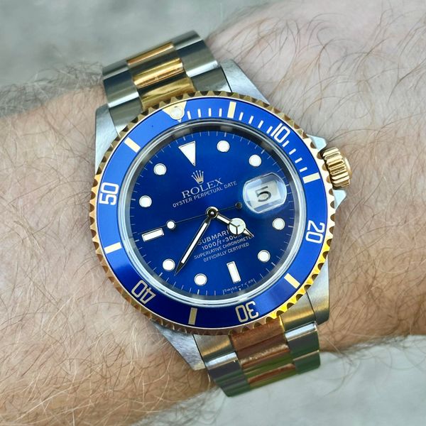 [WTS] 1996 Rolex Submariner Date “Bluesy” 40mm Ref 16613 Tw…