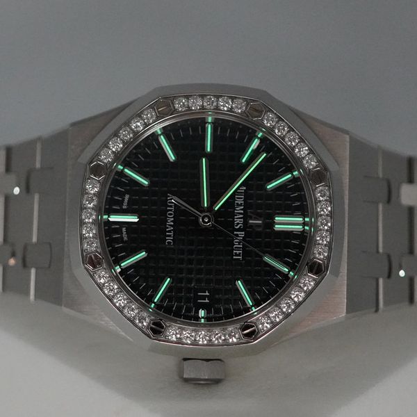 FSOT: Audemars PIGUET ROYAL OAK 15451ST STEEL DIAMOND BEZEL…
