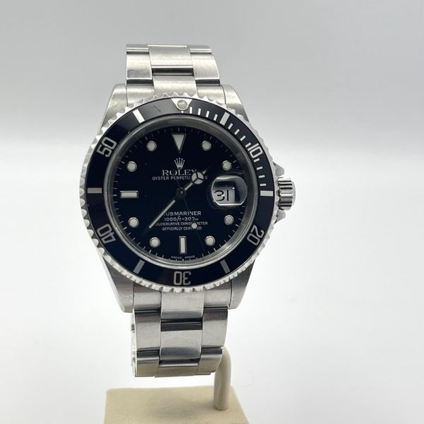 Rolex Submariner Date 16610LN 2002 Black No Holes Case Watc…
