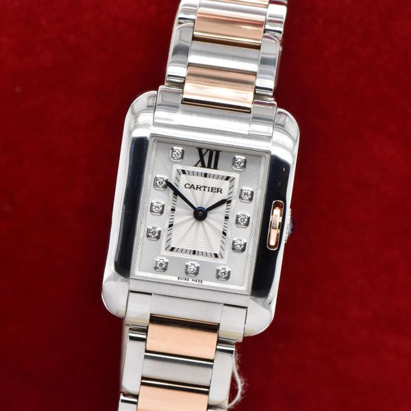 [WTS] Cartier Tank Anglaise 30x22mm 18K RG & Steel Diamond …