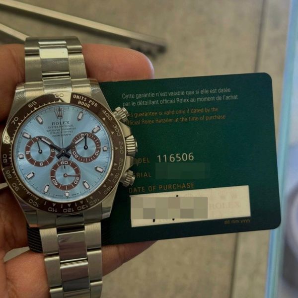 ROLEX Daytona Platinum Ice Blue Dial  , ref. 116506, 2022