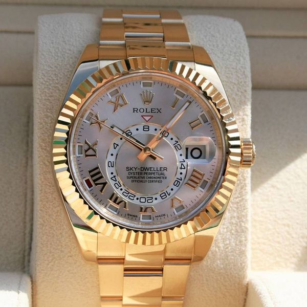 FS: ROLEX 326938 SKY-DWELLER WATCH 18K SILVER ROMAN