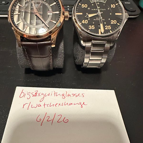[WTS] Hamilton Khaki Aviation and Mido Multifort Dual Time