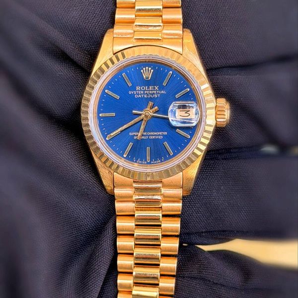 FSOT: Rolex President Datejust 26mm 6917 Factory blue dial …