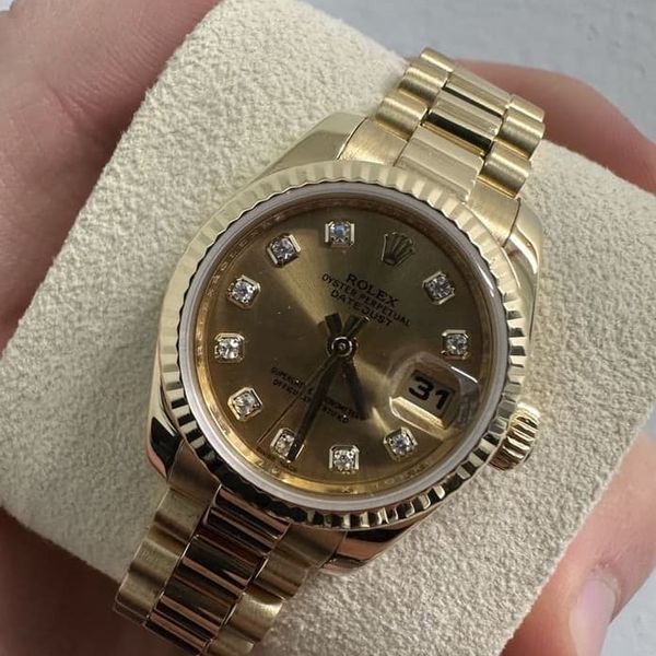 [B]FS: Rolex Datejust 179178 – 26mm 18k Yellow Gold – Diamo…