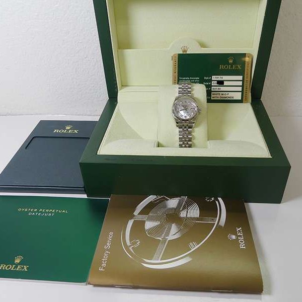 FS Rolex SS Datejust Ladies 26mm. Factory White MOP Diamond…