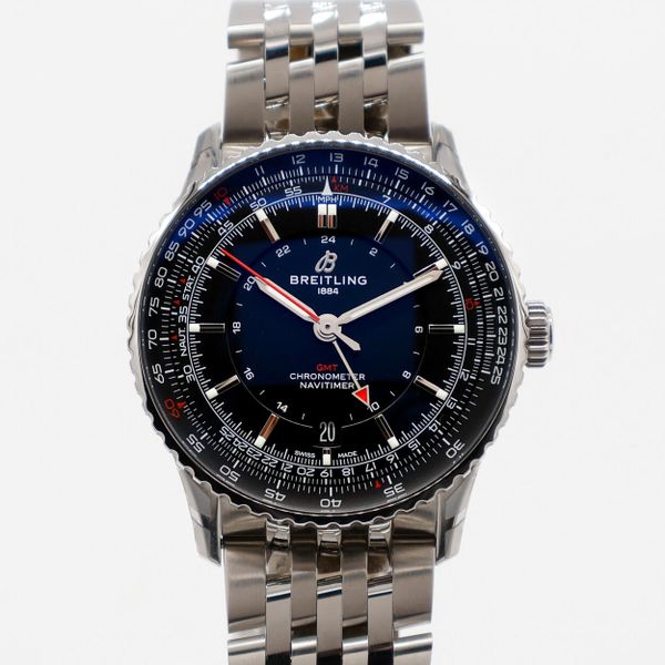 FS: Breitling Navitimer GMT Automatic GMT 41 Black Steel A3…