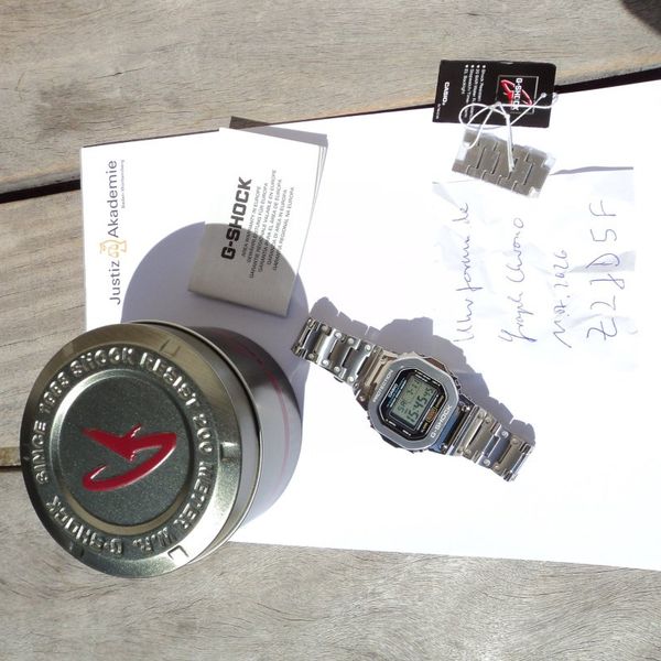 Casio G-Shock DW-5600e-1Ver Metall/Edelstahlband Fullset