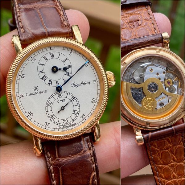 [WTS] Chronoswiss. Regulator. Solid Gold. Box, Papers. Blue…