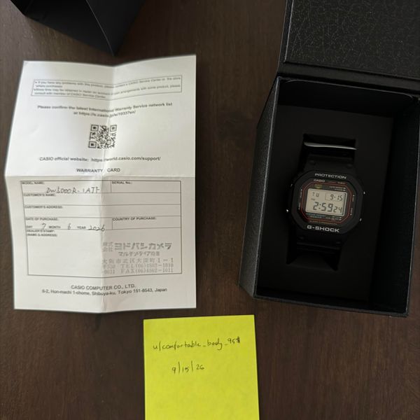 [WTS] Casio G-Shock DW5000R-1A