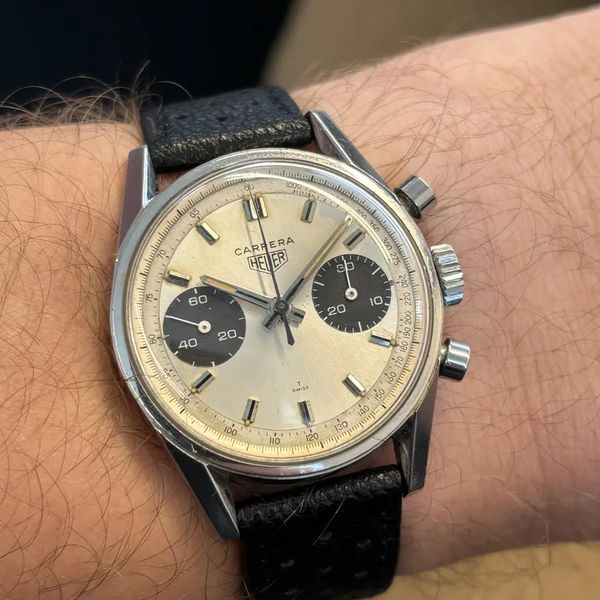 Heuer Carrera 7753 SNT Panda Tachy