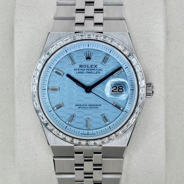 FSOT:NEW 2026 Rolex Land-Dweller 36mm 127286TBR Platinum Ic…