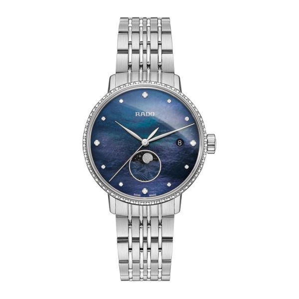 Rado Coupole Classic Quartz Diamond Blue Dial Ladies Watch …