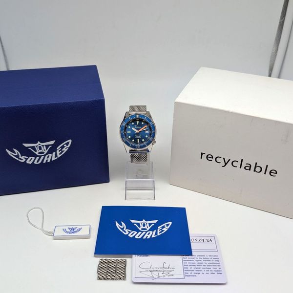Squale 1521 Blue Ocean 1521OCN Milanaise Armband