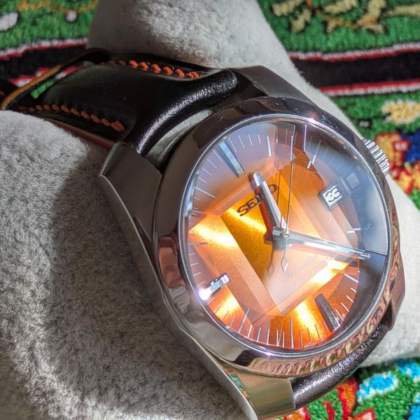 [WTS] Seiko SARB005 Orange Sunburst Faceted Wristwatch
