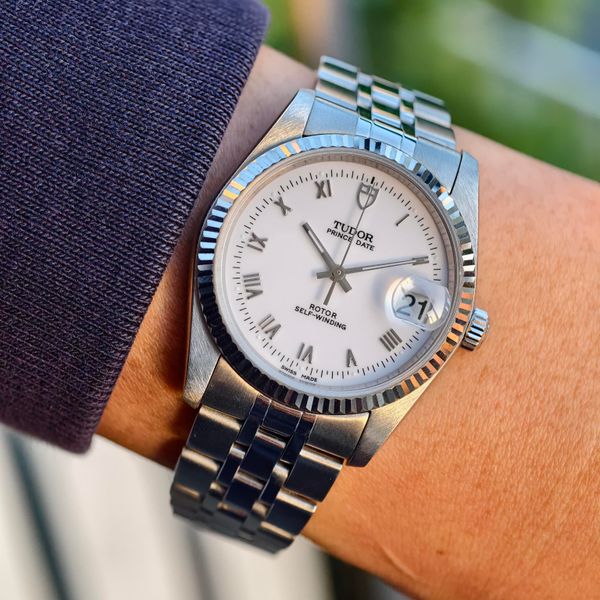 [WTS] Tudor Prince Date 74034 34mm White Roman Dial | 18K W…