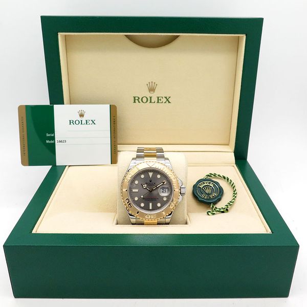 FS: Rolex 16623 YACHTMASTER 18K/SS 40MM-SLATE DIAL