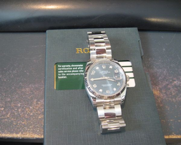 Fs: Rolex 115234 ss/wg date blue diamond